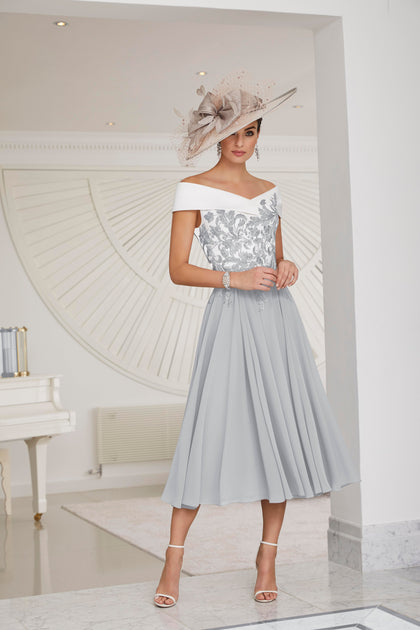 Mother of the on sale bride silver grey dresses