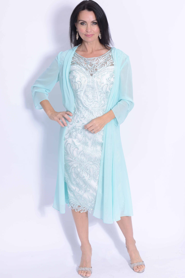 Veni Infantino 991434 - Sparkly dress and chiffon coat