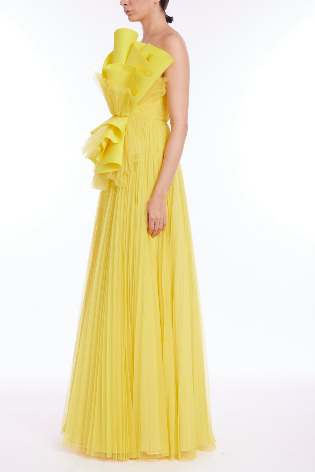 Badgley mischka yellow dress hotsell